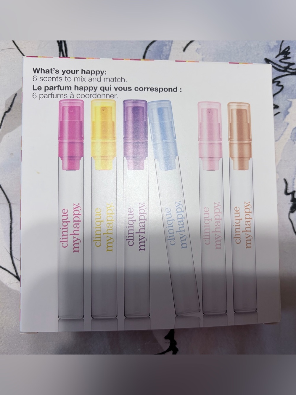 Clinique My Happy Rollerball Set with Pink, Yellow, Purple, Blue, Peach Caps